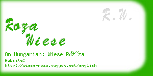 roza wiese business card